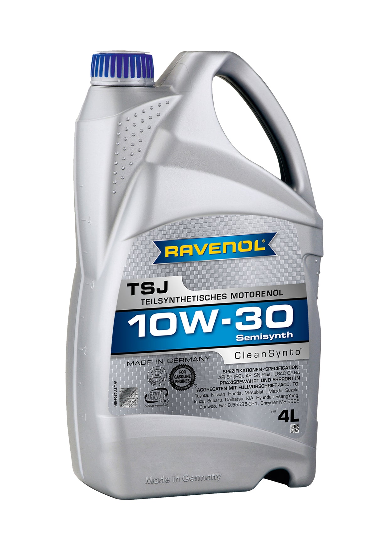 Lubricante 10W-30 RAVENOL TSJ Semisintetico 4 LITROS CleanSynto