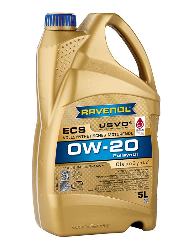 Lubricante 0W-20 RAVENOL ECS Fullsintetico 5 LITROS USVO Y CleanSynto