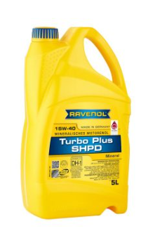 Lubricante 15W-40 RAVENOL TURBO PLUS SHPD Mineral 5 LITROS