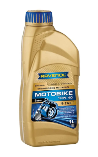 LUBRICANTE 10W40 RAVENOL MOTOBIKE 4-T ESTER Semisintetico 1 LITRO